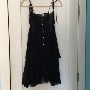 Free People ruffled button up slip